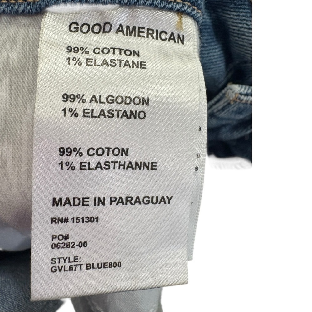 Good American Good Legs High Waist Distressed Stretch Denim Jeans Size 27 - Picture 9 of 9